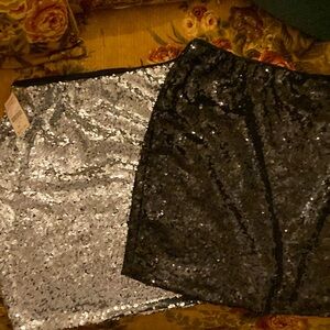 Mini skirts very shimmery